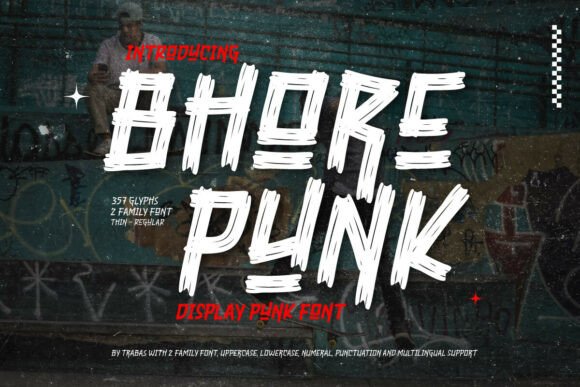 Bhore Punk: The Bold Typeface for Edgy Brand Identity