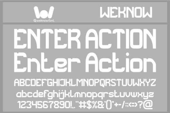 Enter Action: The Futuristic Display Font for Modern Makers