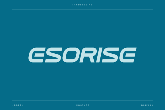 Esorise: The Futuristic Display Font for Modern Web Design