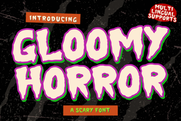 Gloomy Horror: A Playful Halloween Display Font for Branding