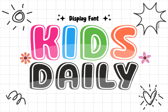 Kids Daily: A Vibrant Display Font for Joyful Branding