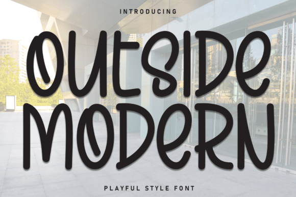 Outside Modern: A Warm Display Font for Creative Projects