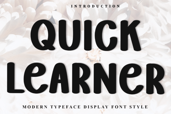 Quick Learner: A Soft Display Font for Modern Editorial Design