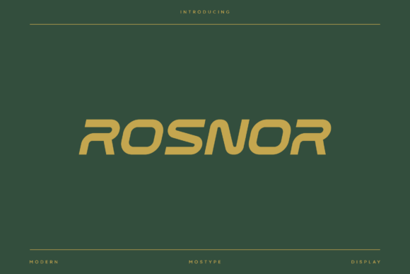 Rosnor: A Modern Display Font for Editorial Design