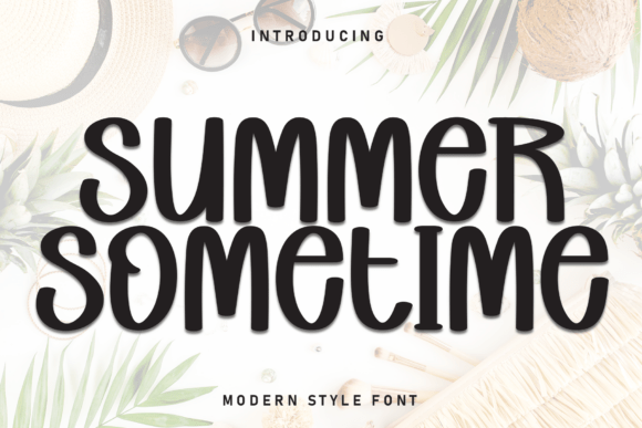 Summer Sometime: A Casual Display Font for Warm Editorial Design